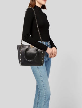 Valentino Rockstud Top Handle Bag