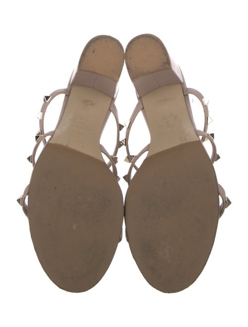 Valentino Rockstud Accents Leather Slides