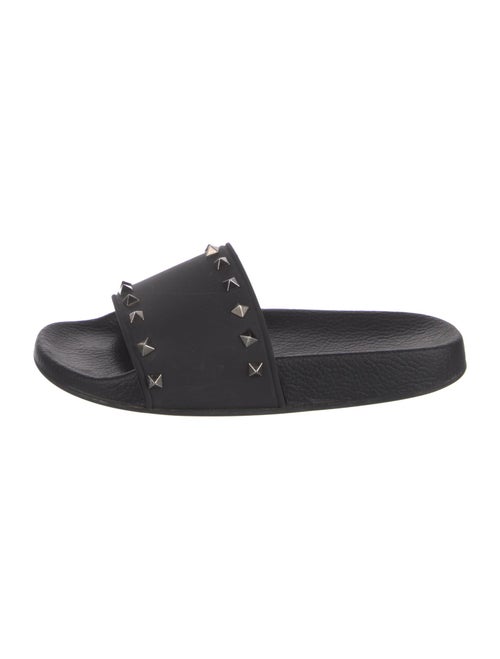 Valentino Rockstud Accents Rubber Slides