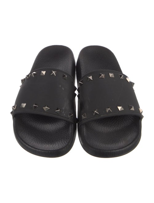 Valentino Rockstud Accents Rubber Slides