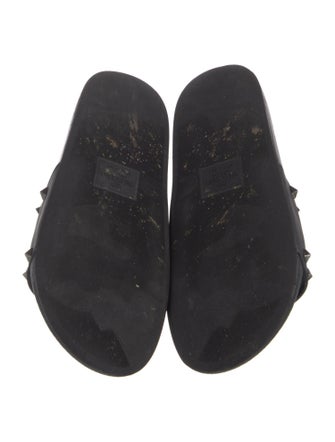 Valentino Rockstud Accents Rubber Slides