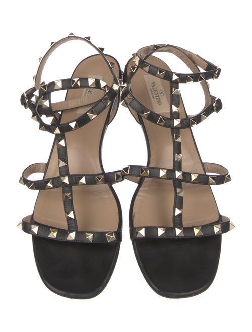 Valentino Rockstud Accents Leather Gladiator Sandals