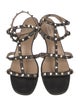 Valentino Rockstud Accents Leather Gladiator Sandals