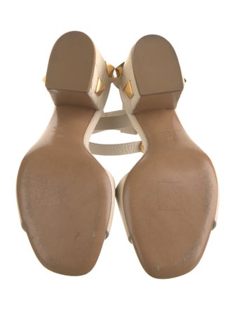 Valentino Rockstud Accents Leather Sandals
