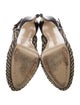 Valentino Leather Studded Accents Slingback Pumps