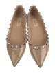 Valentino Rockstud Accents Patent Leather Flats
