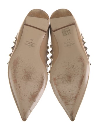 Valentino Rockstud Accents Patent Leather Flats