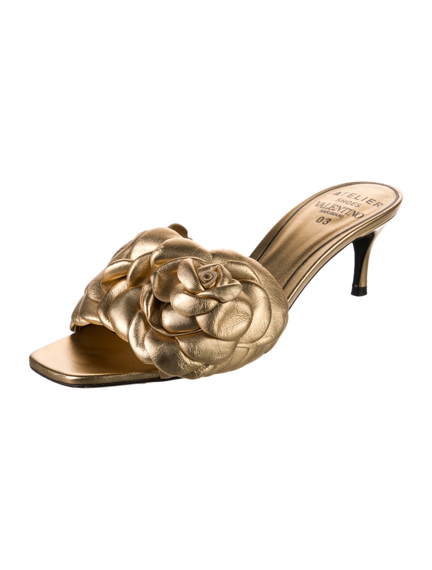 Valentino Leather Slides