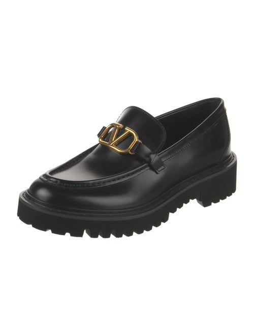 Valentino Signature Logo Leather Loafers