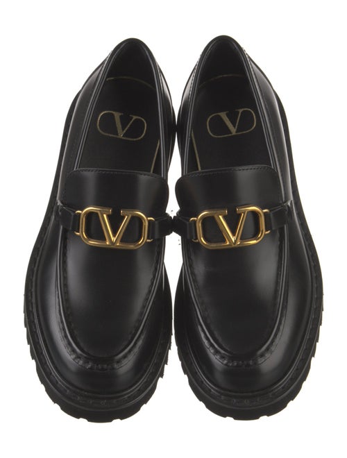 Valentino Signature Logo Leather Loafers