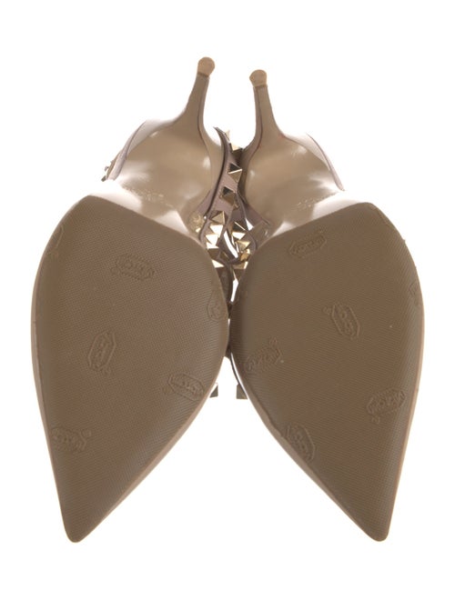 Valentino Rockstud Accents Patent Leather T-Strap Pumps