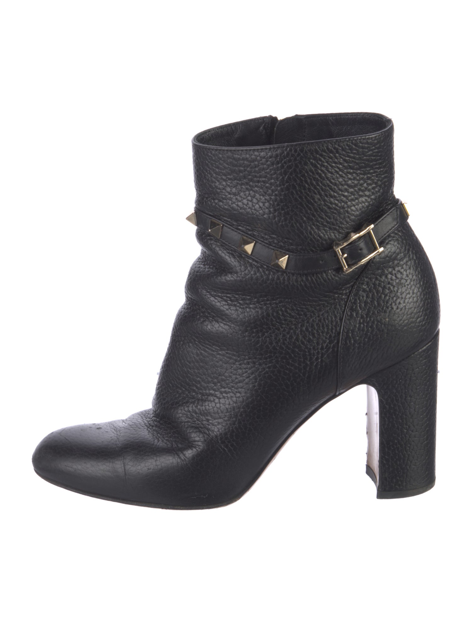 Valentino Rockstud Accents Leather Boots