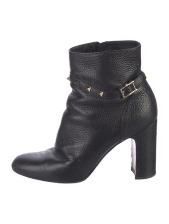 Valentino Rockstud Accents Leather Boots