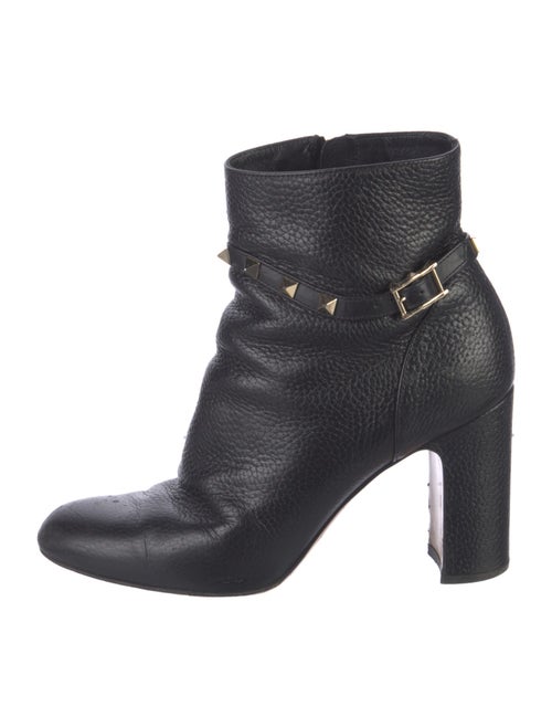 Valentino Rockstud Accents Leather Boots