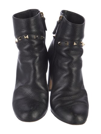 Valentino Rockstud Accents Leather Boots