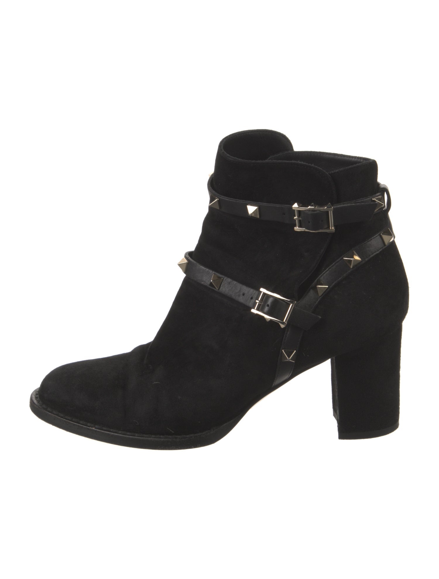 Valentino Rockstud Accents Suede Boots