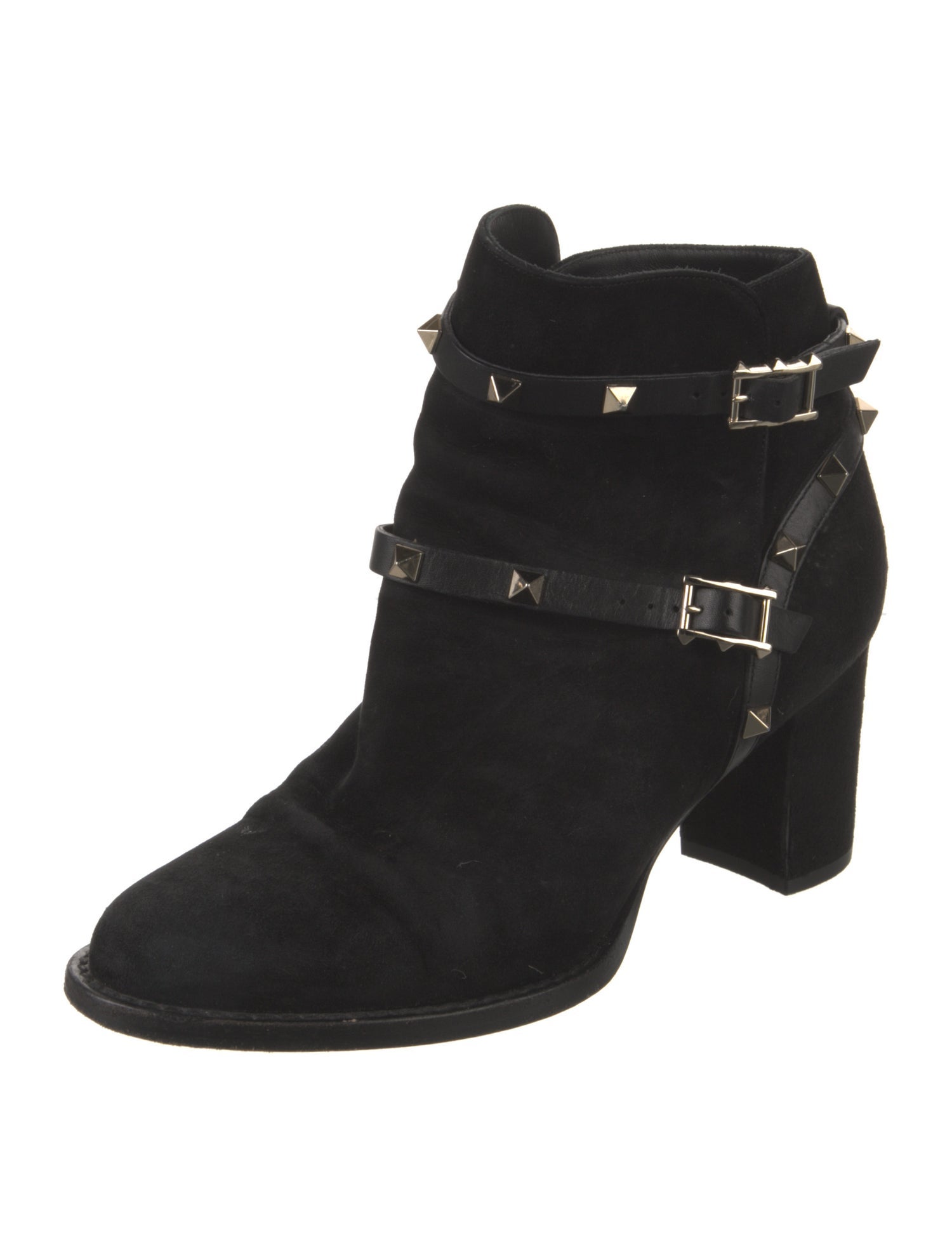 Valentino Rockstud Accents Suede Boots