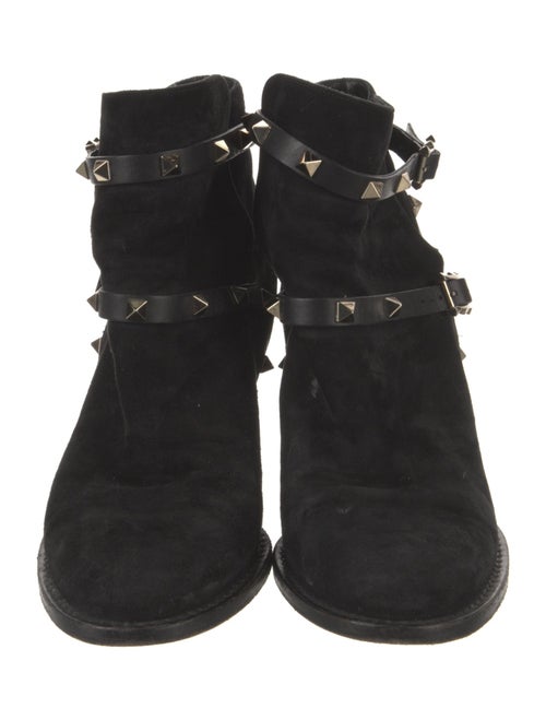 Valentino Rockstud Accents Suede Boots