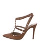 Valentino Rockstud Accents Leather T-Strap Pumps