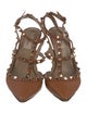 Valentino Rockstud Accents Leather T-Strap Pumps