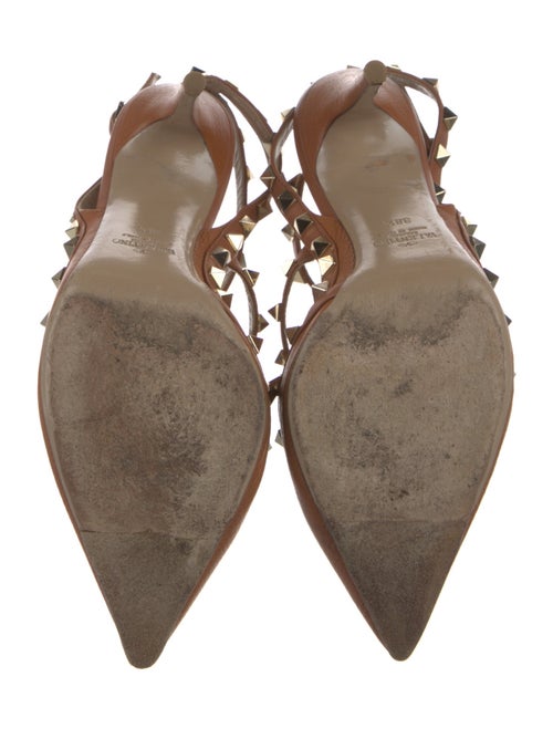 Valentino Rockstud Accents Leather T-Strap Pumps