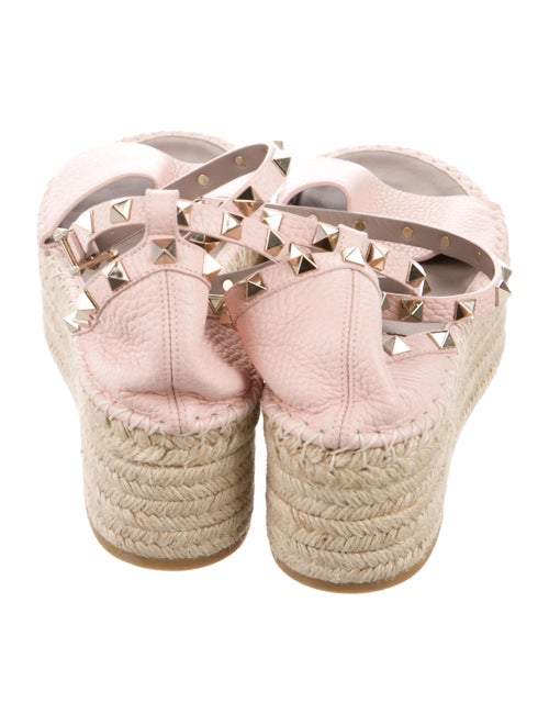 Valentino Rockstud Accents Leather Espadrilles