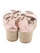 Valentino Rockstud Accents Leather Espadrilles