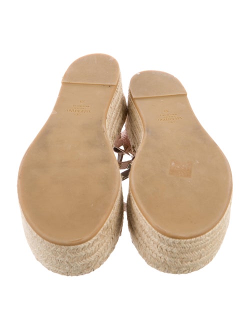 Valentino Rockstud Accents Leather Espadrilles