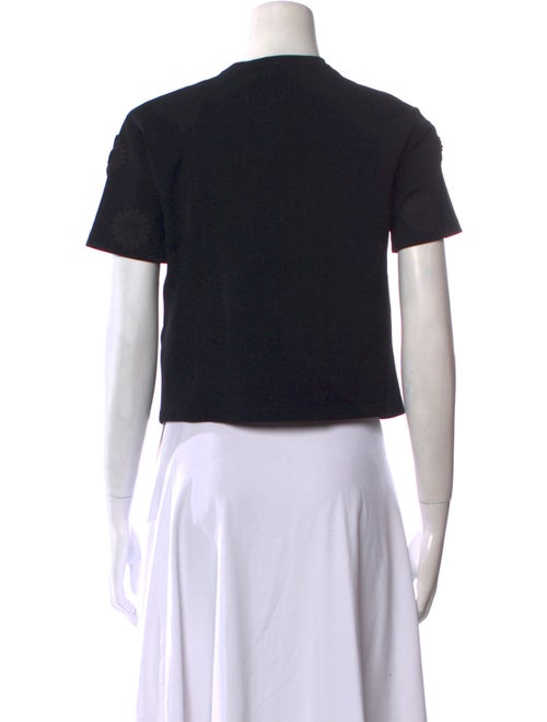 Valentino Printed Crew Neck Crop Top