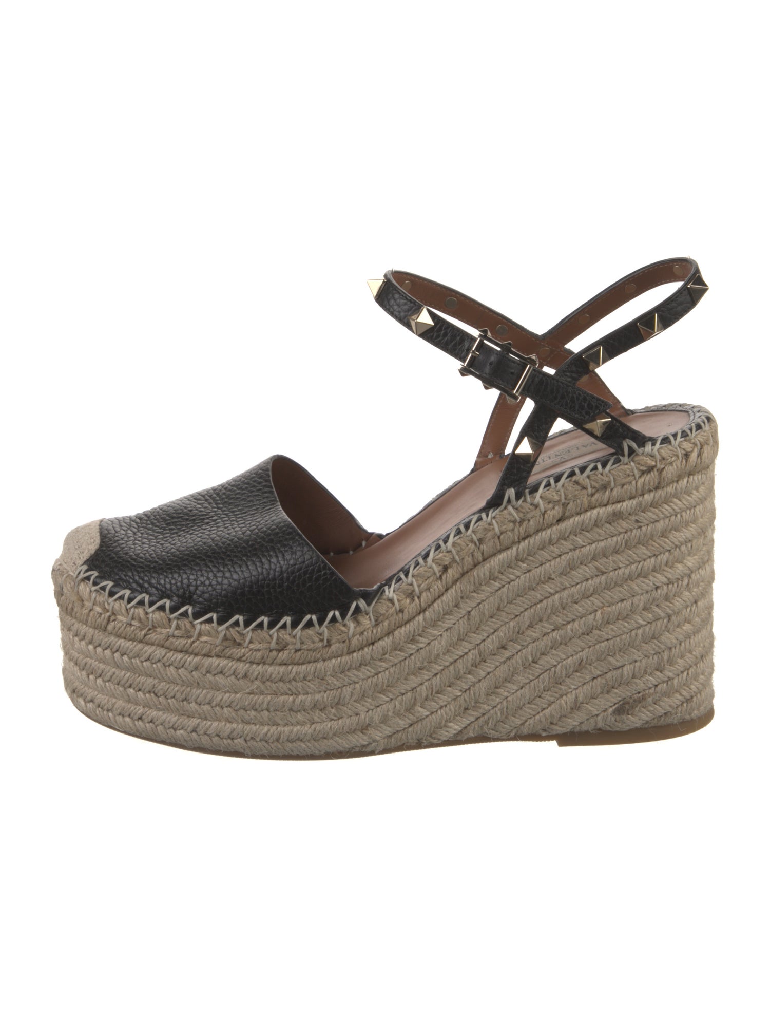 Valentino Jute Bow Accents Espadrilles