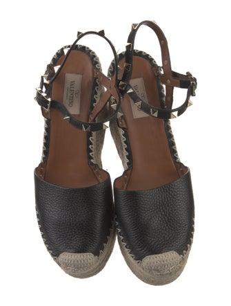 Valentino Jute Bow Accents Espadrilles