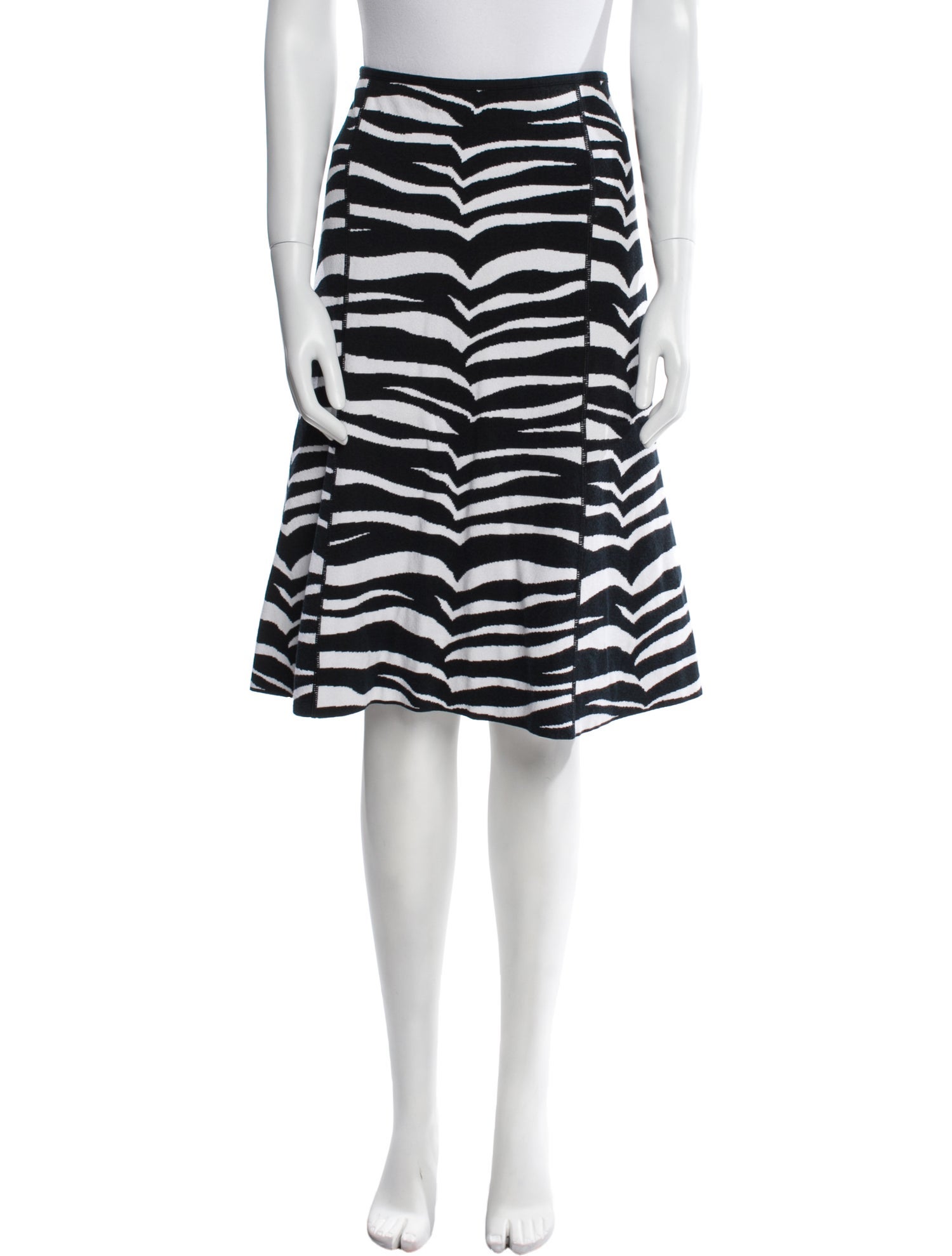 Valentino Striped Knee-Length Skirt