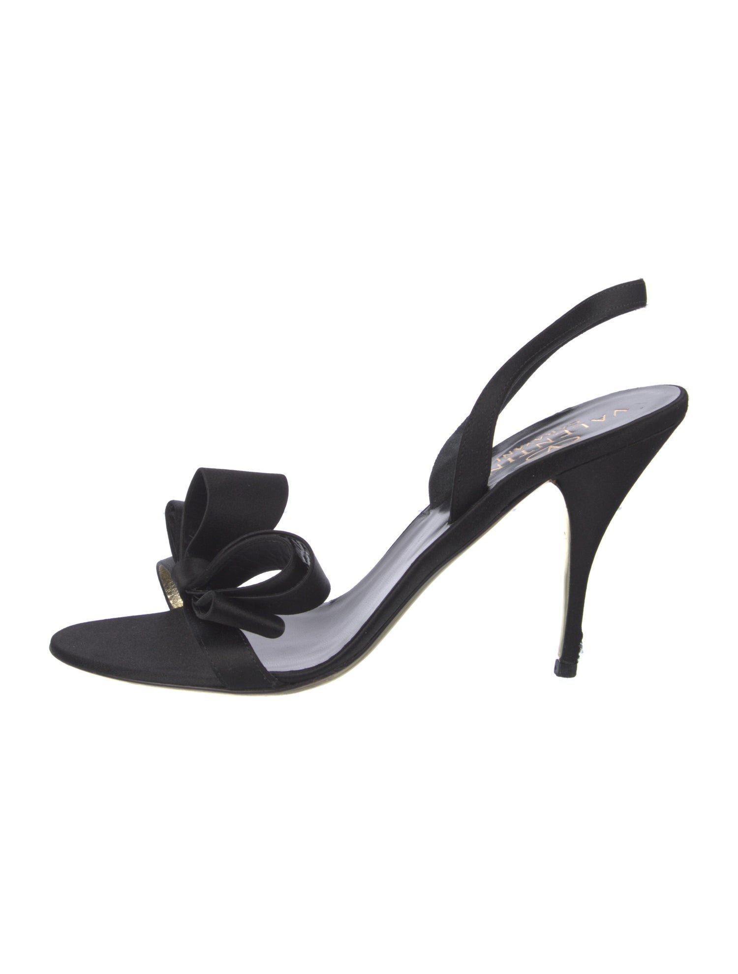 Valentino Vintage Satin Slingback Sandals