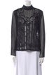 Valentino Lace Mock Neck Blouse