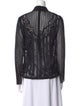 Valentino Lace Mock Neck Blouse