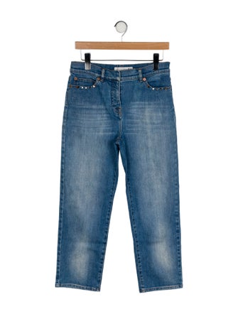 Valentino Mid-Rise Straight Leg Jeans
