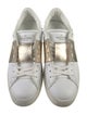 Valentino Leather Colorblock Pattern Sneakers