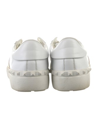 Valentino Leather Colorblock Pattern Sneakers