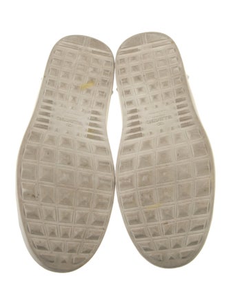 Valentino Leather Colorblock Pattern Sneakers