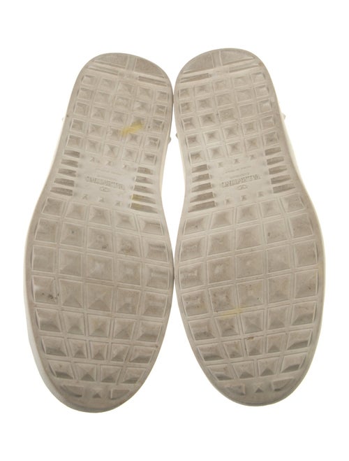 Valentino Leather Colorblock Pattern Sneakers