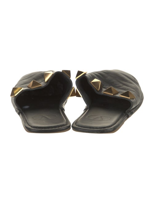 Valentino Rockstud Accents Leather Slides