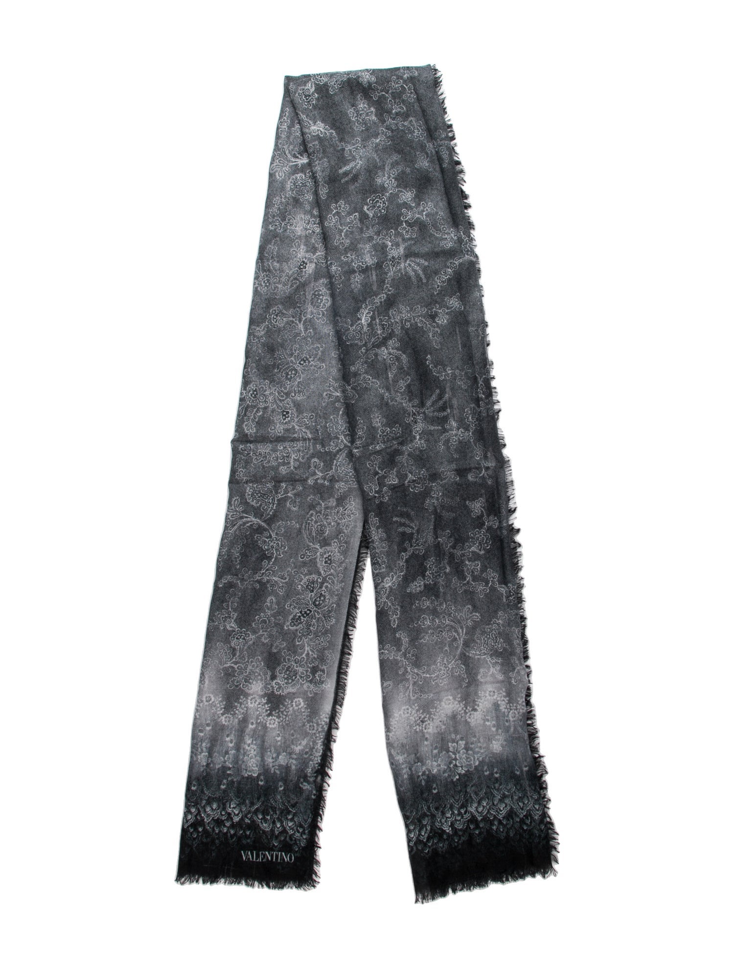 Valentino Cashmere Floral Print Scarf