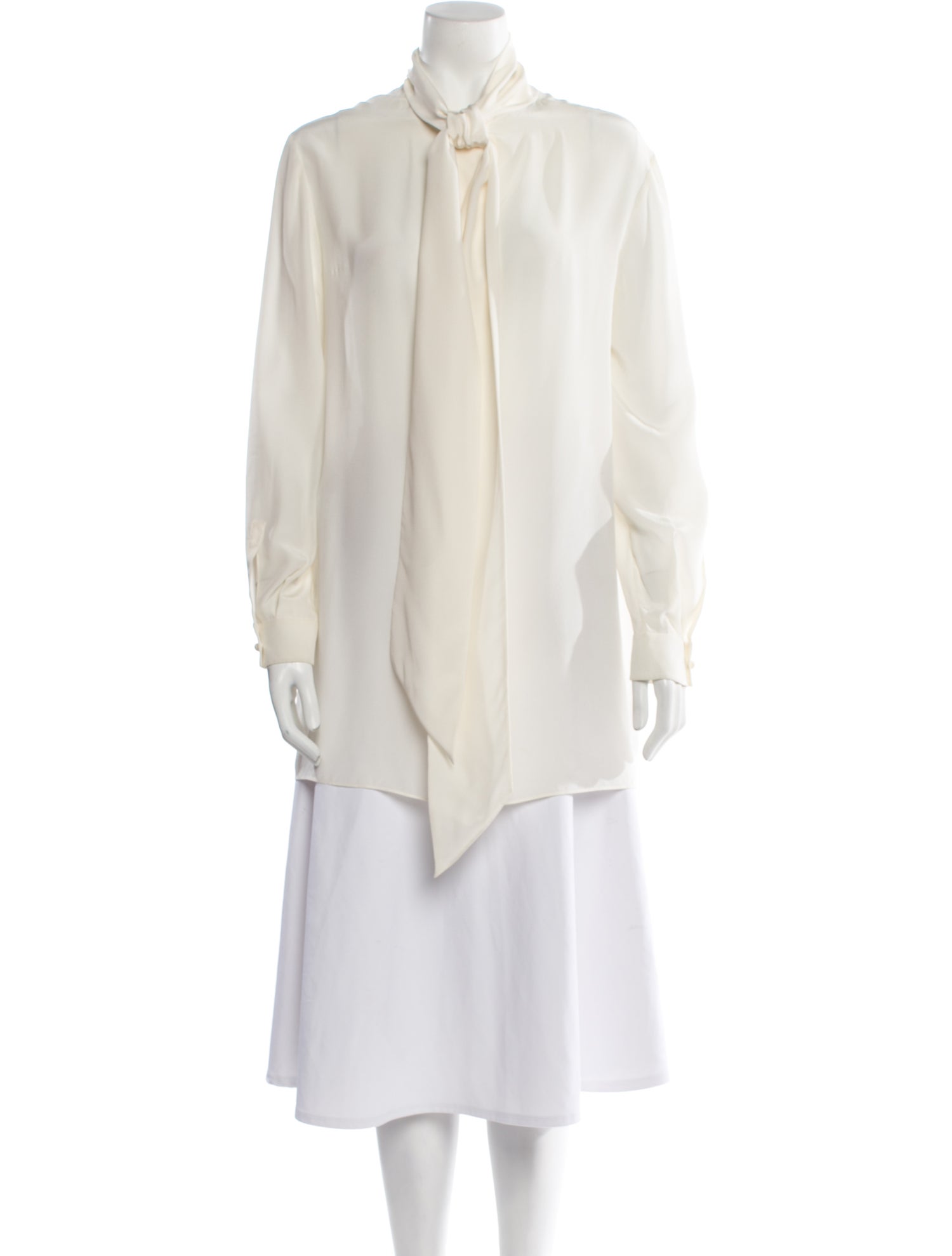 Valentino Silk Mock Neck Tunic