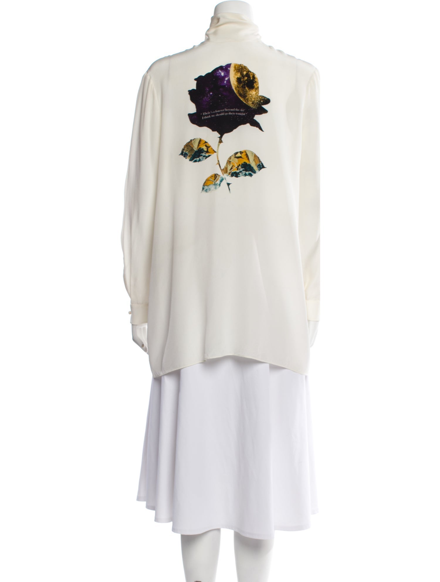 Valentino Silk Mock Neck Tunic