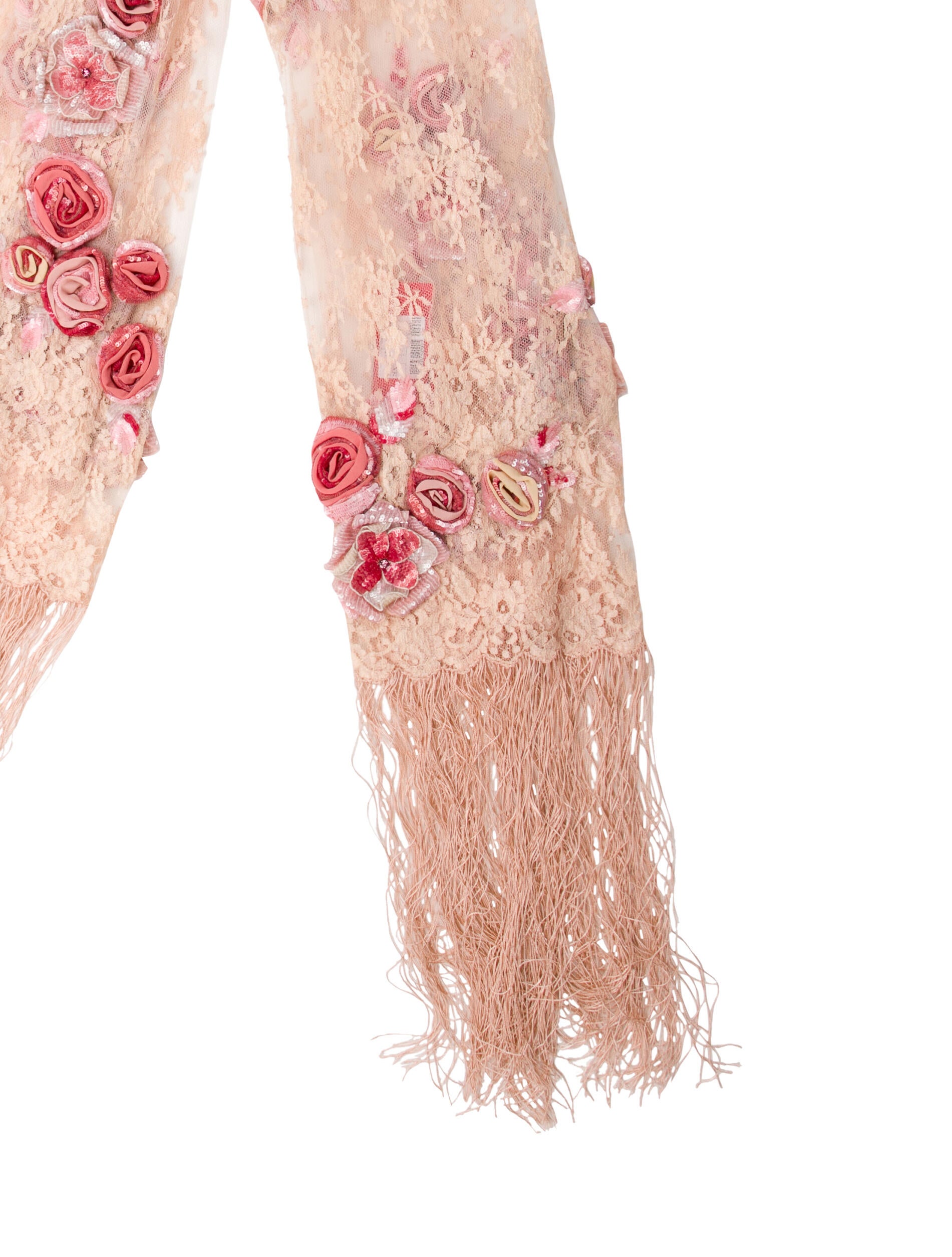 Valentino Lace Floral Print Shawl w/ Tags