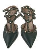 Valentino Rockstud Accents Leather Slingback Pumps