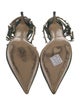 Valentino Rockstud Accents Leather Slingback Pumps