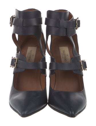 Valentino Rockstud Accents Leather Pumps