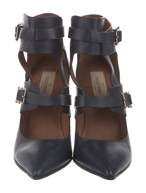 Valentino Rockstud Accents Leather Pumps