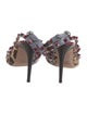 Valentino Rockstud Accents Ponyhair T-Strap Pumps
